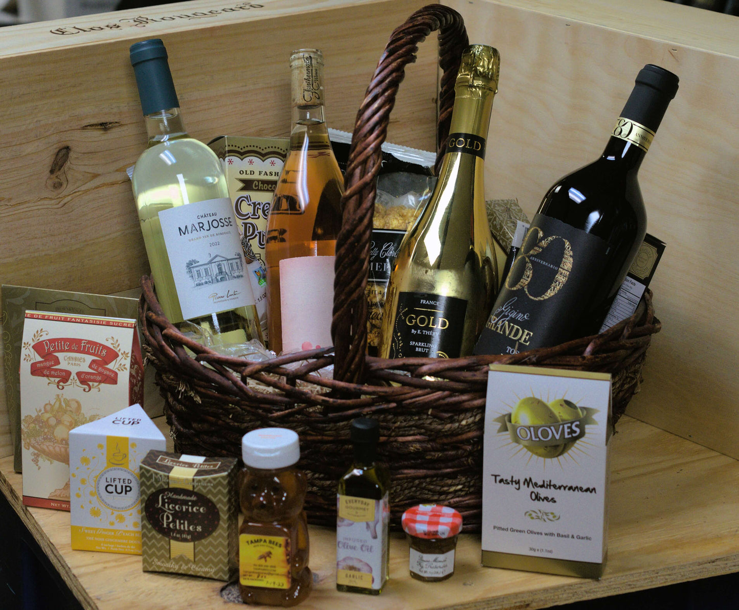 Four Bottle Gift Basket