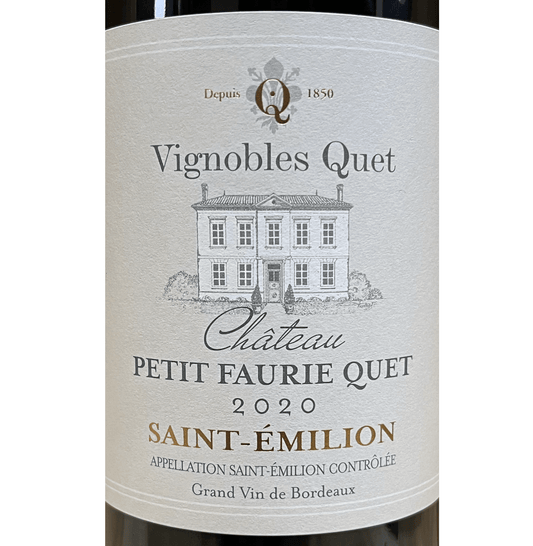 2020 Chateau Petit Faurie Quet  St Emilion - Red