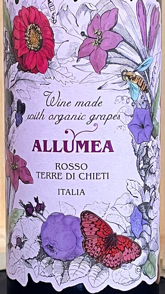 2021  Allumea Organic Rosso Terre di Chieti   Montepulciano d’Abruzzo.